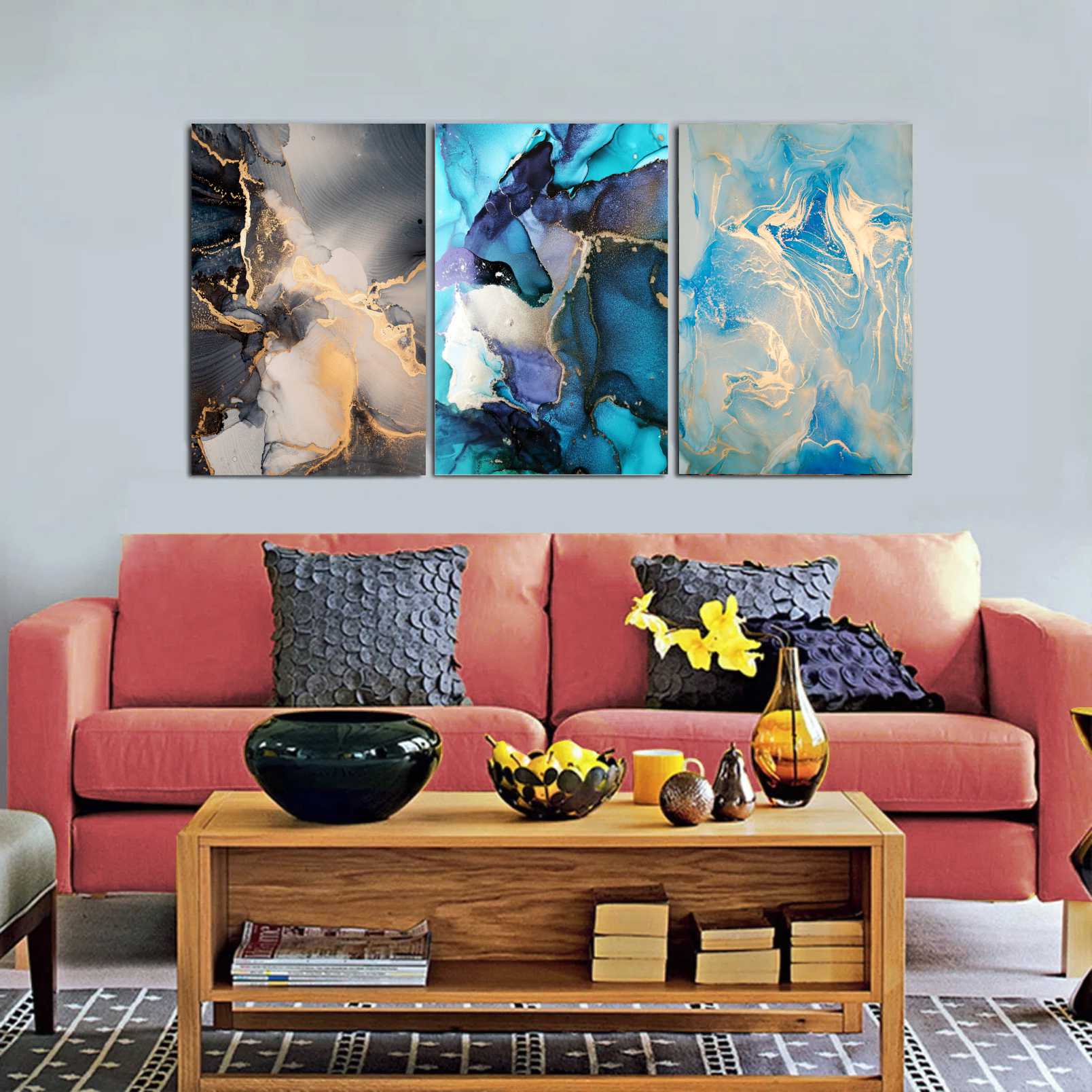 QUADRO TELAS ABSTRATA