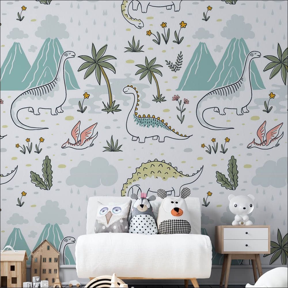 PAPEL DE PAREDE DINOSSAURO INFANTIL