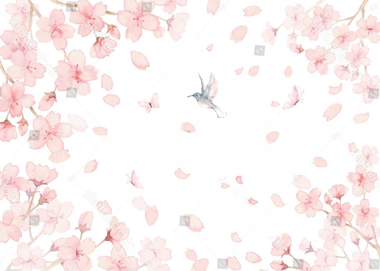PAPEL DE PAREDE FLORES FOLHAGEM AQUARELA