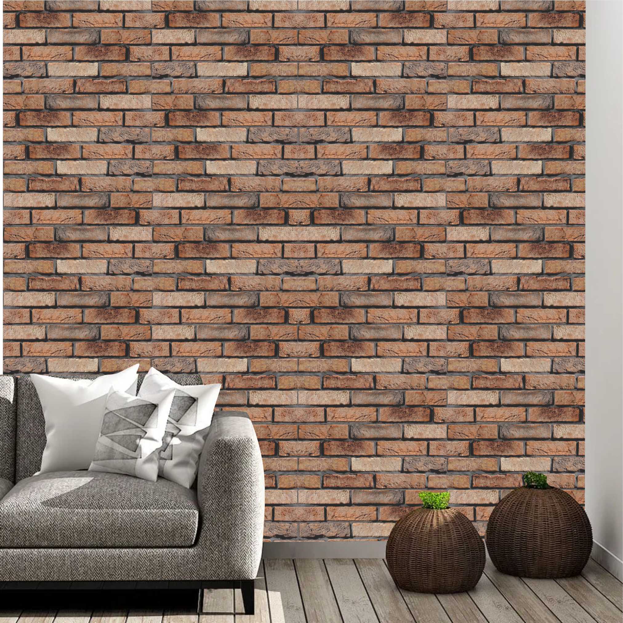 PAPEL DE PAREDE TIJOLO RUSTIC