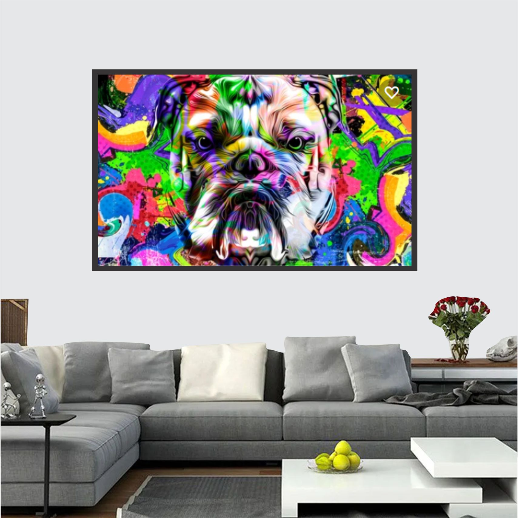 QUADRO CACHORRO BUDOG COLOR
