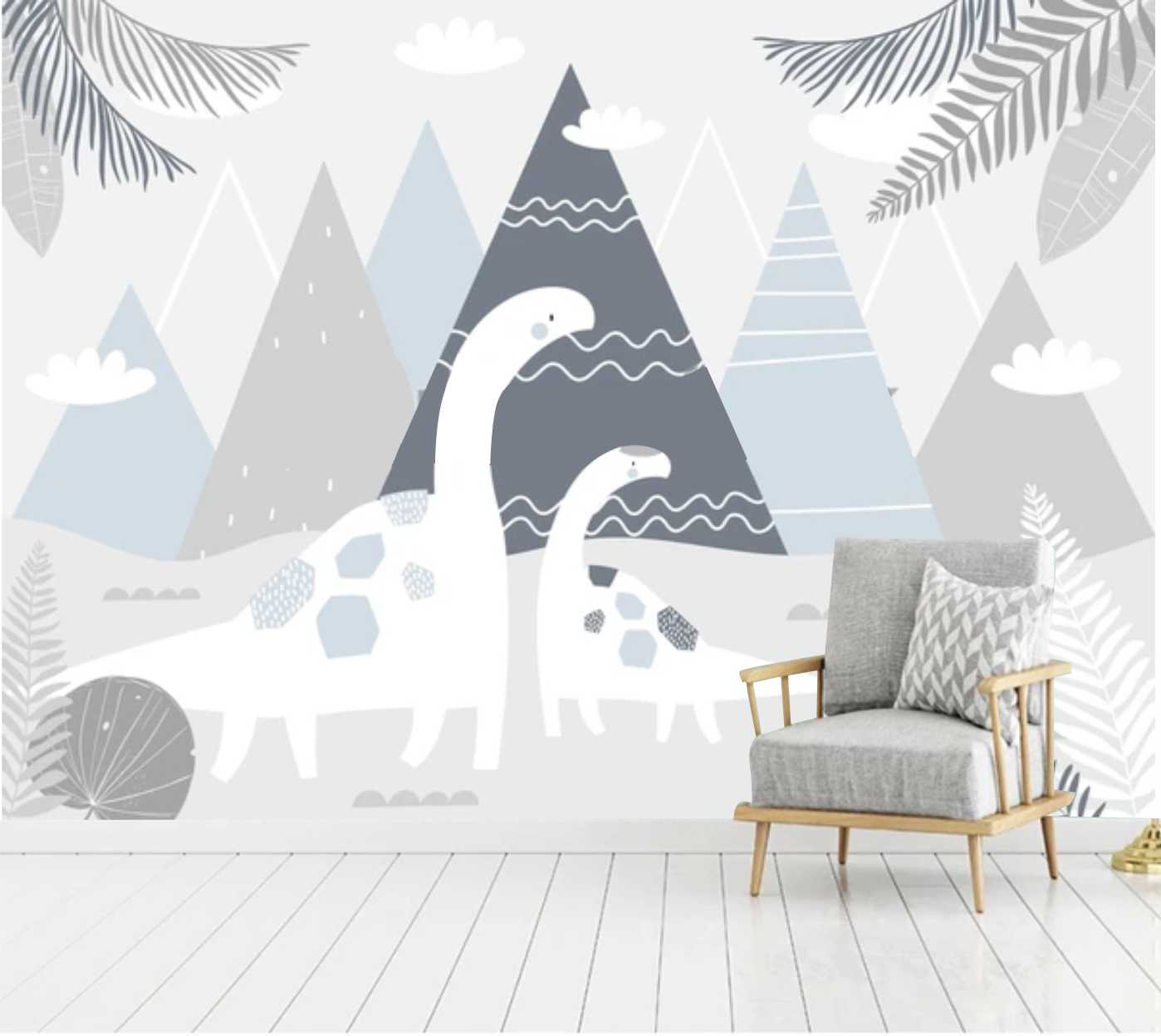 PAPEL DE PAREDE DINOSSAURO COM MONTANHAS