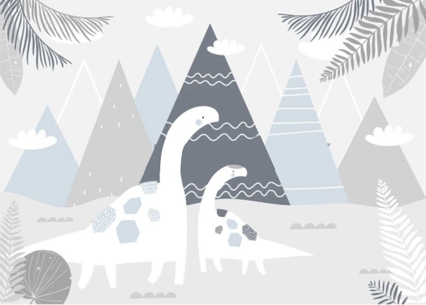PAPEL DE PAREDE DINOSSAURO COM MONTANHAS