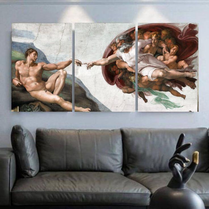 QUADRO CANVAS A Criação de Adão Michelangelo