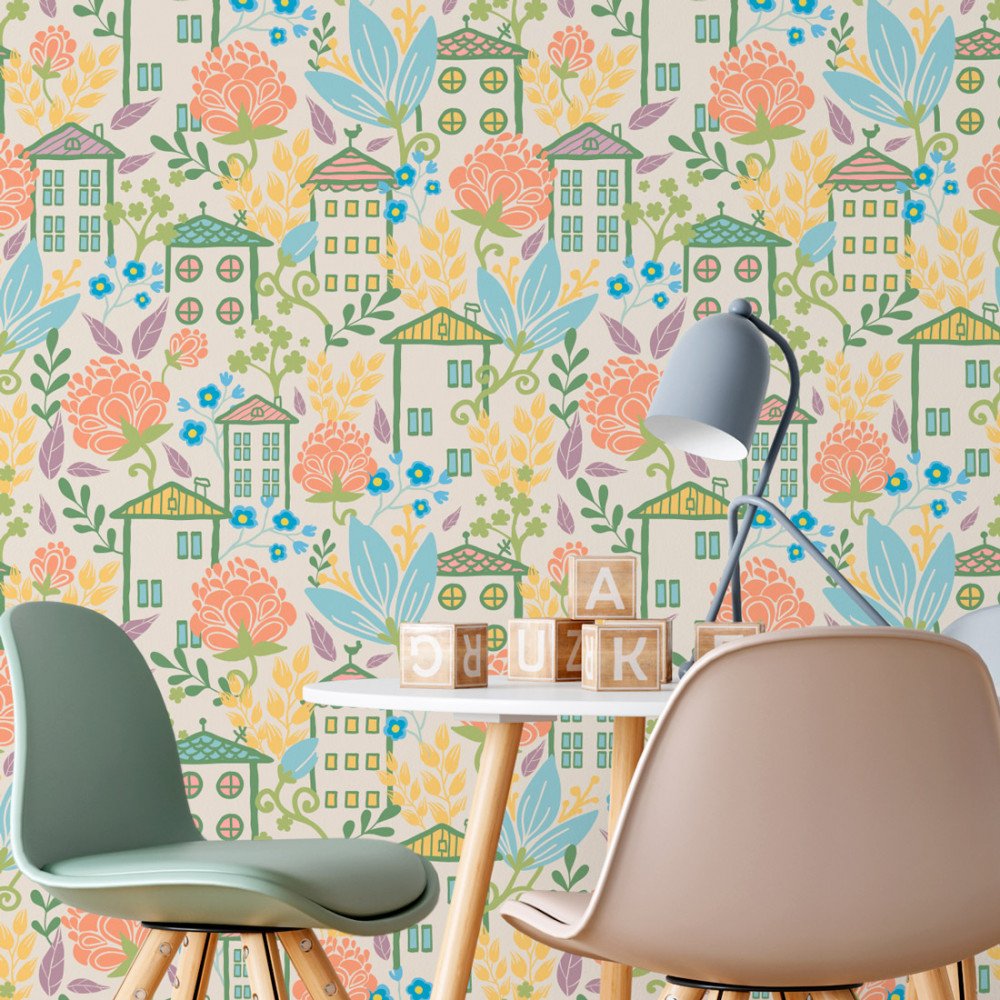 PAPEL PAREDE CIDADE DE FLORES