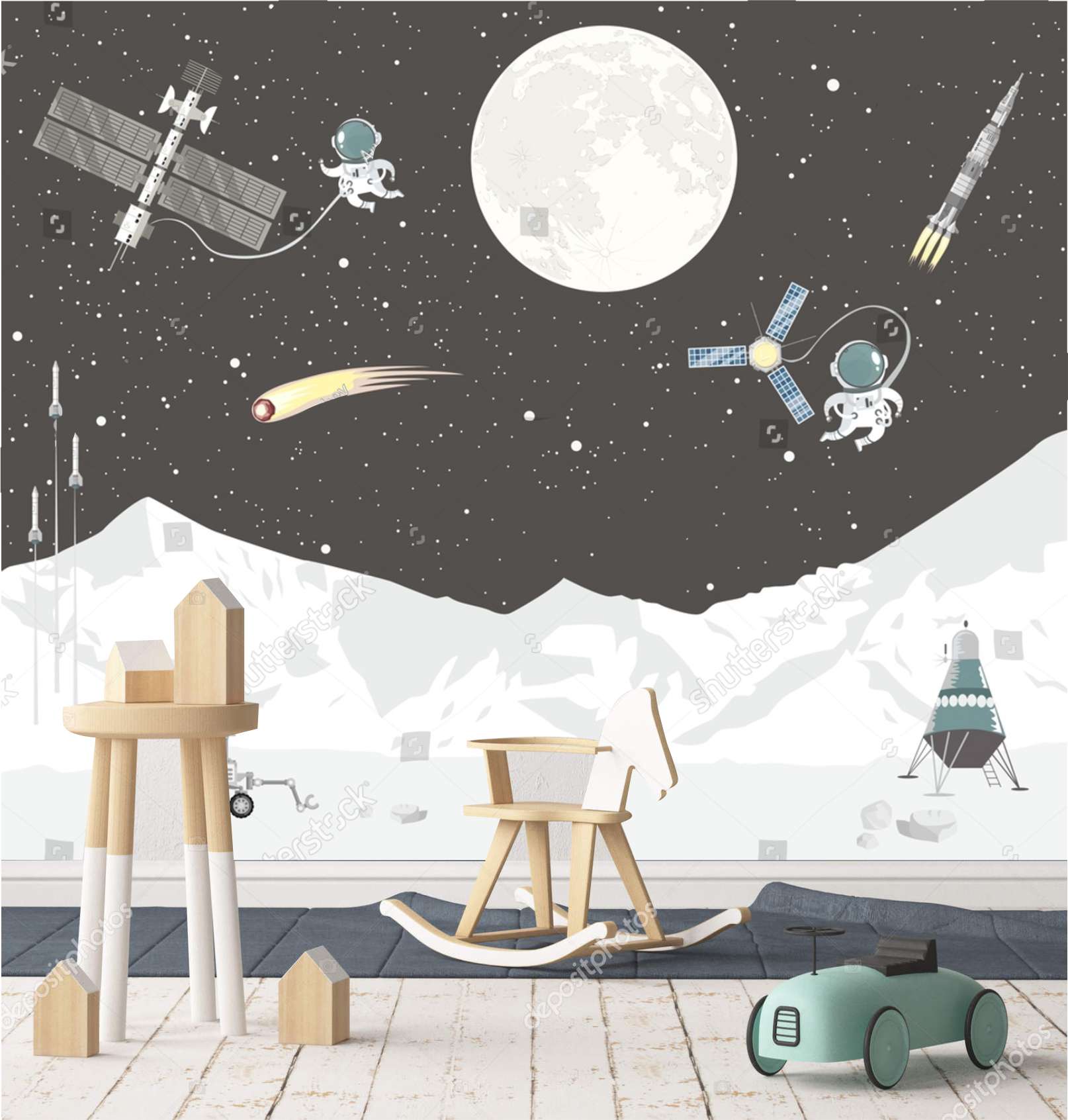 PAPEL DE PAREDE astronauta no espaço LUNAR