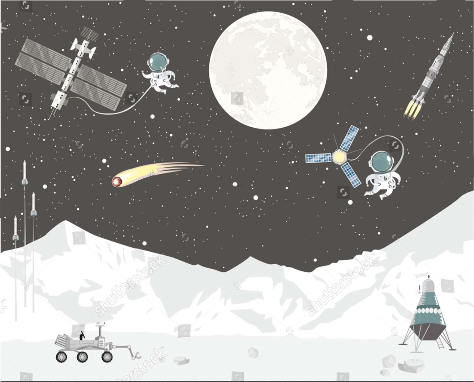 PAPEL DE PAREDE astronauta no espaço LUNAR