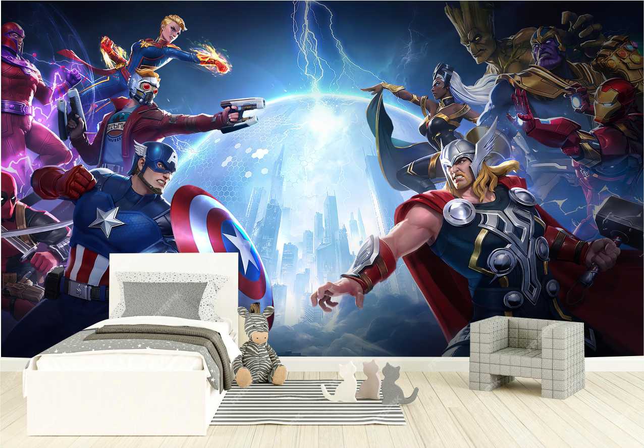 PAPEL DE PAREDE VINGADORES HEROIS MARVEL