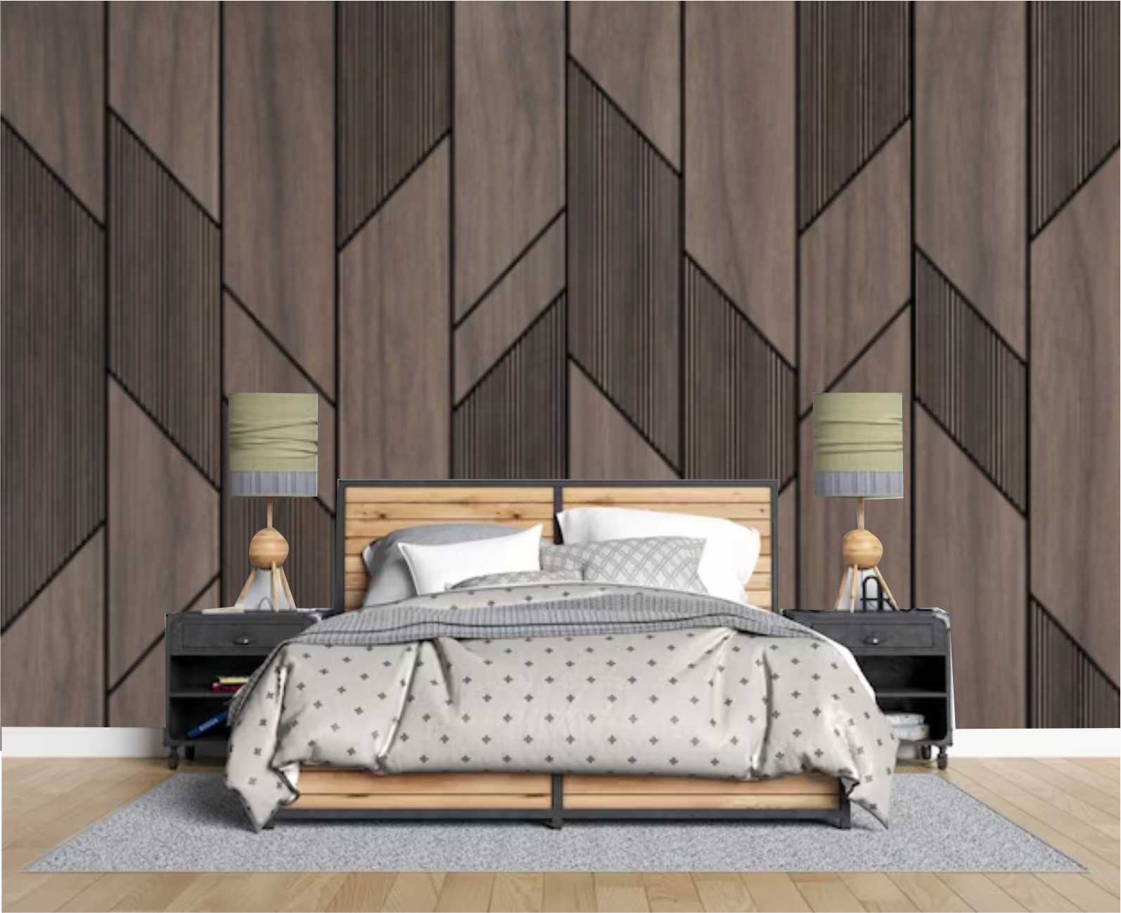 PAPEL DE PAREDE MADEIRA COM LINHAS