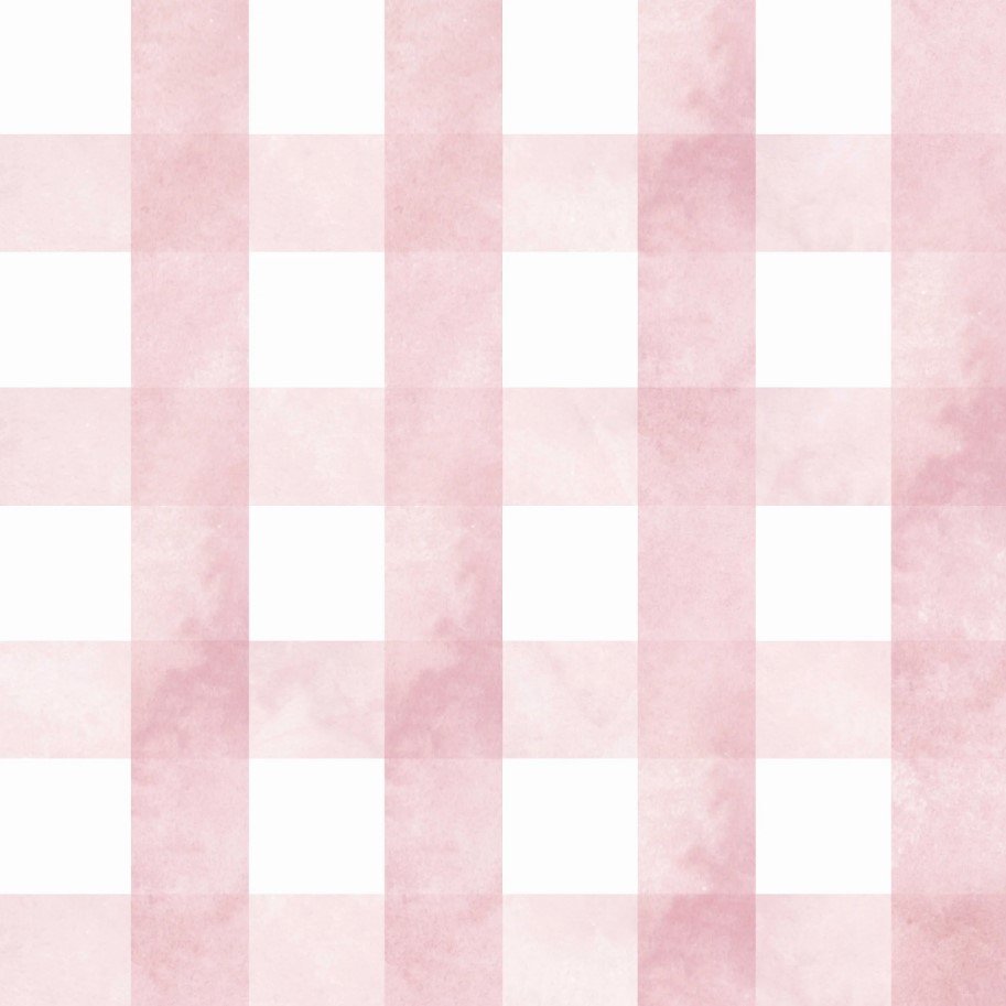 Papel de Parede Vichy xadrez Aquarelado ROSA