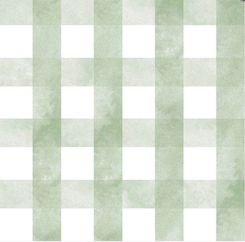 Papel de Parede Vichy xadrez Aquarelado VERDE