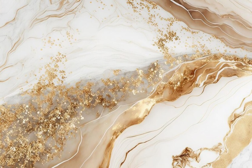 PAPEL DE PAREDE EFEITO MARMORE DOURADO