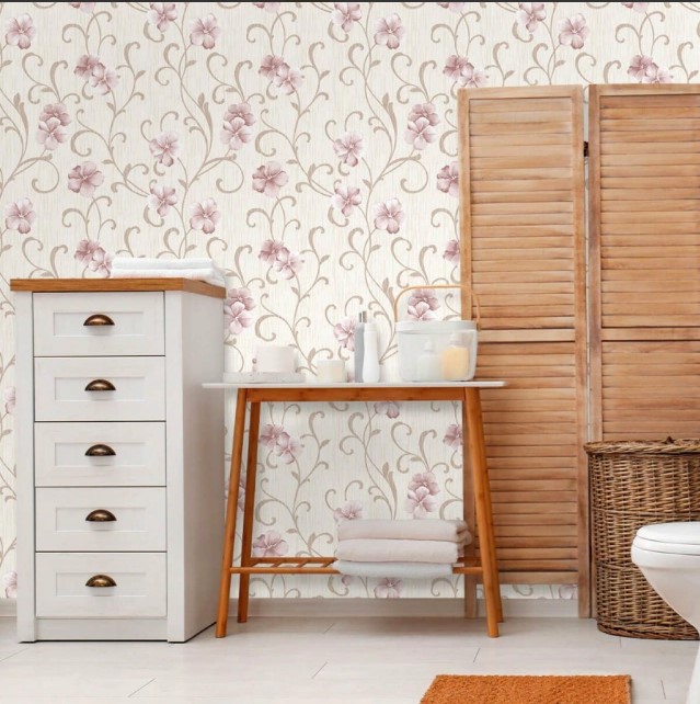 PAPEL DE PAREDE FLORES ROSAS FLORAL