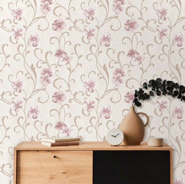 PAPEL DE PAREDE FLORES ROSAS FLORAL