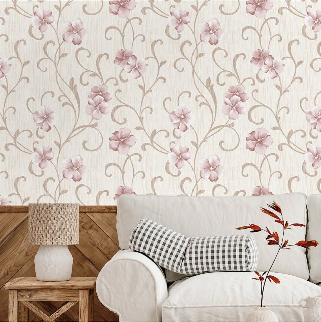 PAPEL DE PAREDE FLORES ROSAS FLORAL