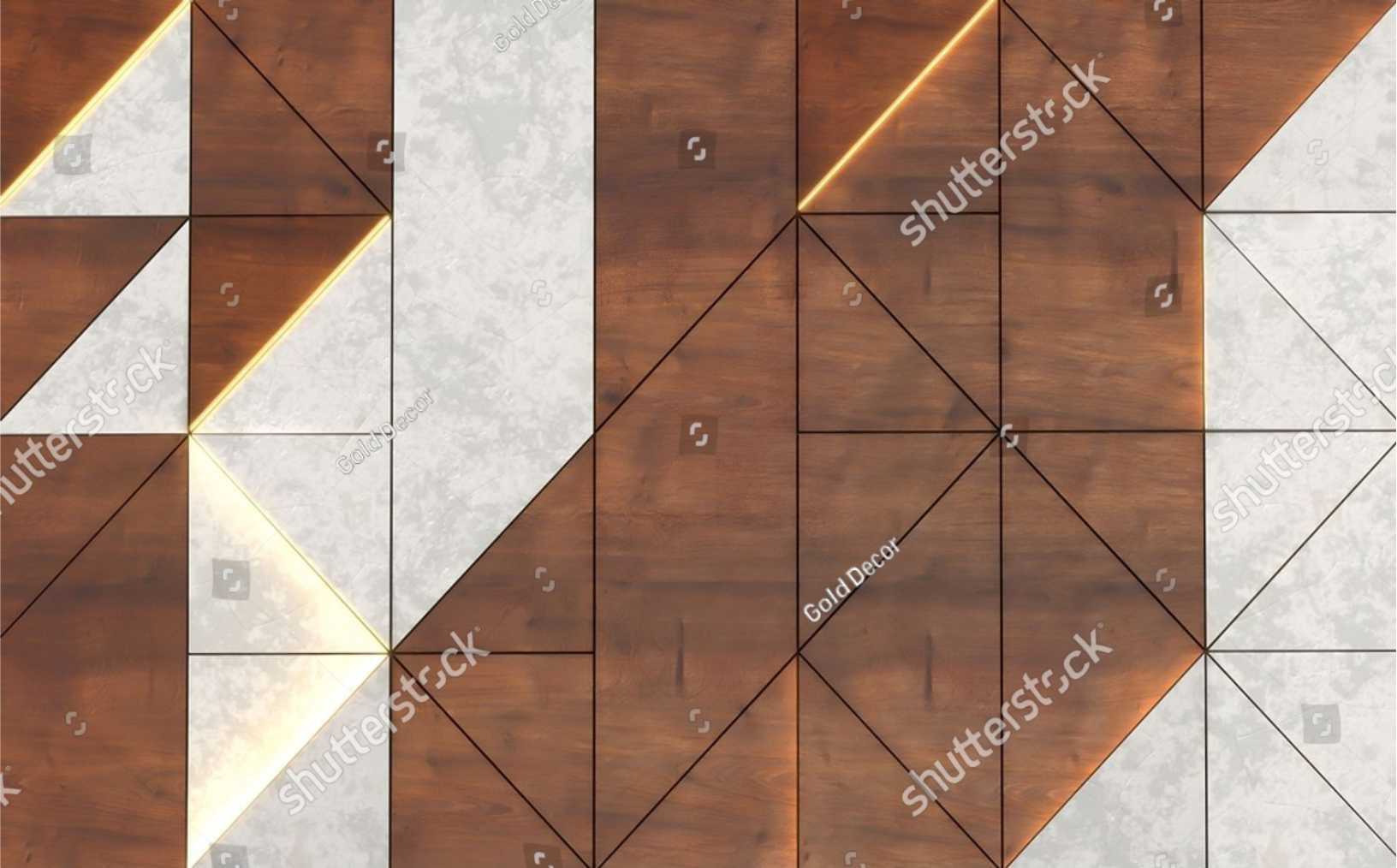 PAPEL DE PAREDE MADEIRA COM MARMORE 3D E LUZ - SALA E QUARTO