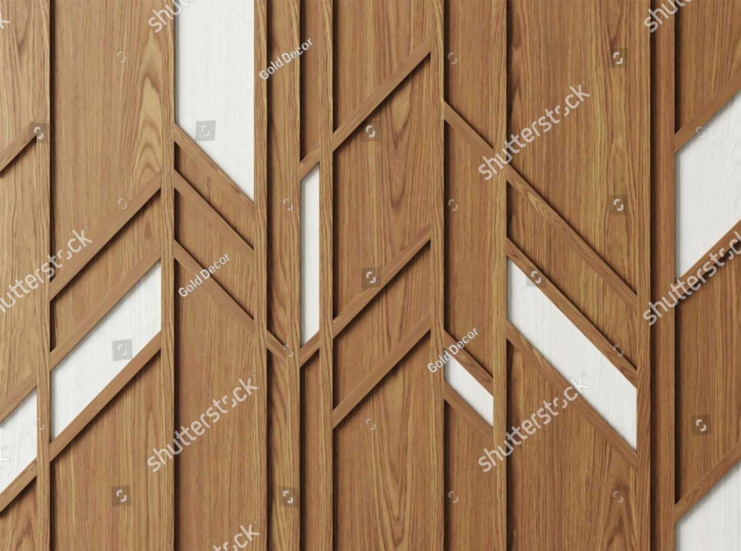 PAPEL DE PAREDE MADEIRA EFEITO 3D - QUARTO E SALA