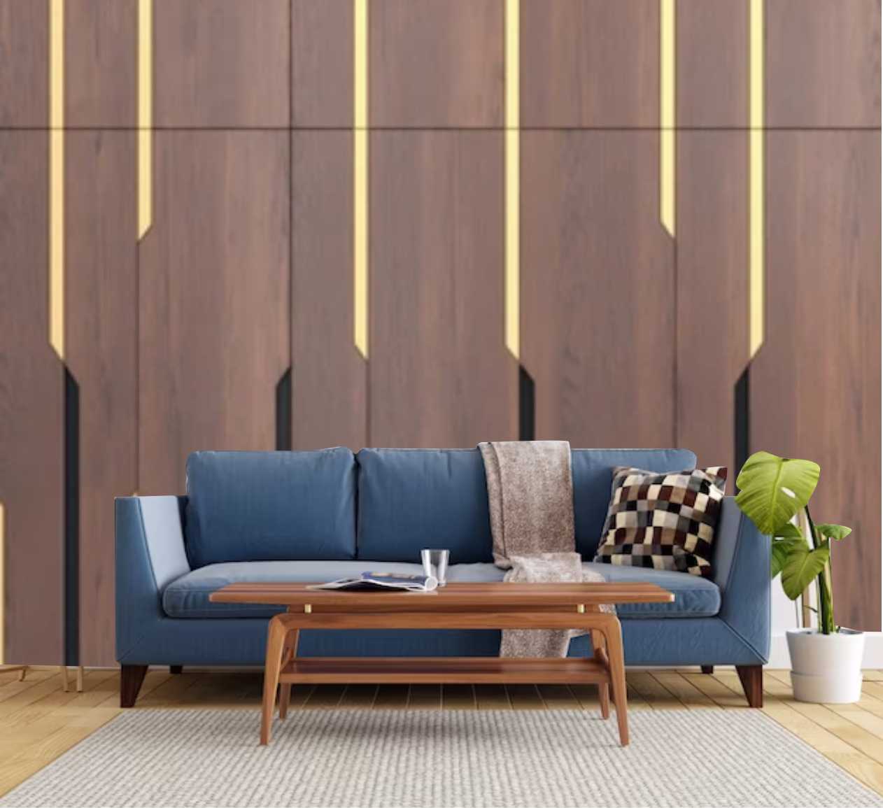 PAPEL DE PAREDE MADEIRA COM EFEITO 3D - QUARTO SALA E ESCRITÓRIO