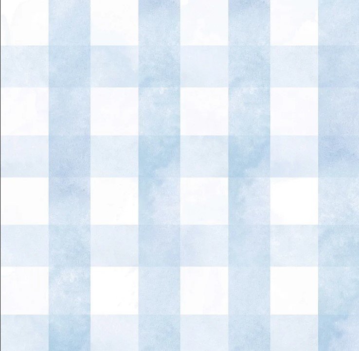 papel de parede vichy XADREZ azul aquarelado