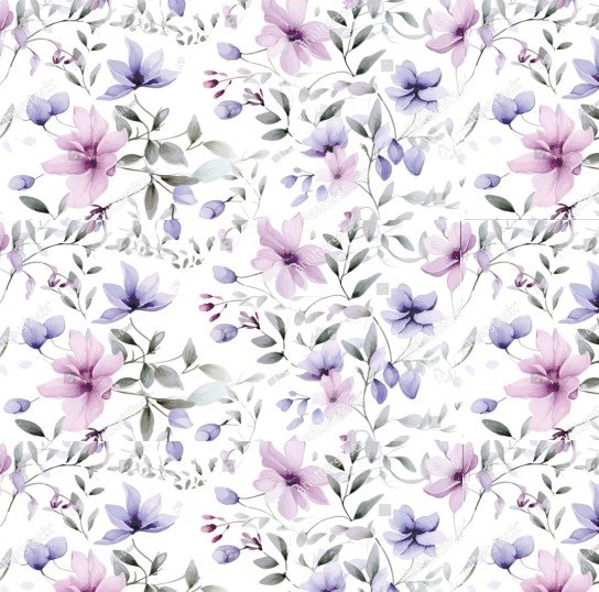 PAPEL DE PAREDE FLORES ROSAS LILAIS FLORAL AQUARELADO