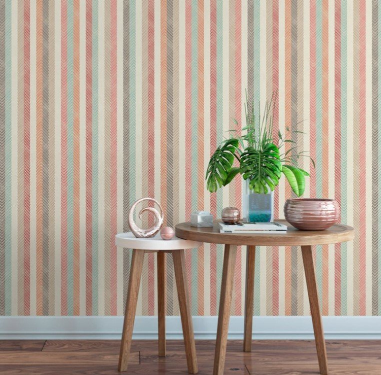 PAPEL DE PAREDE LISTRADO COLOR