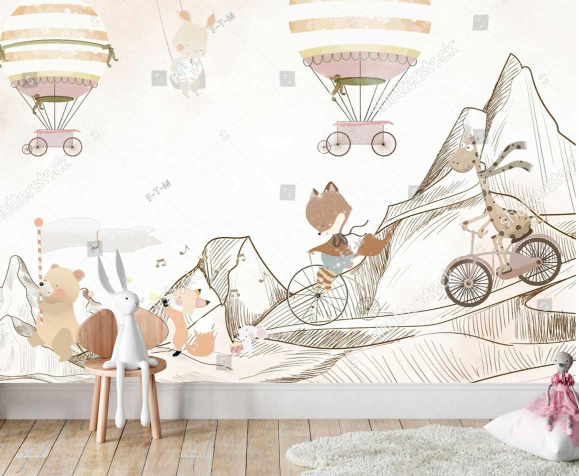 PAPEL DE PAREDE RAPOSA COM ANIMAIS NA MONTANHA
