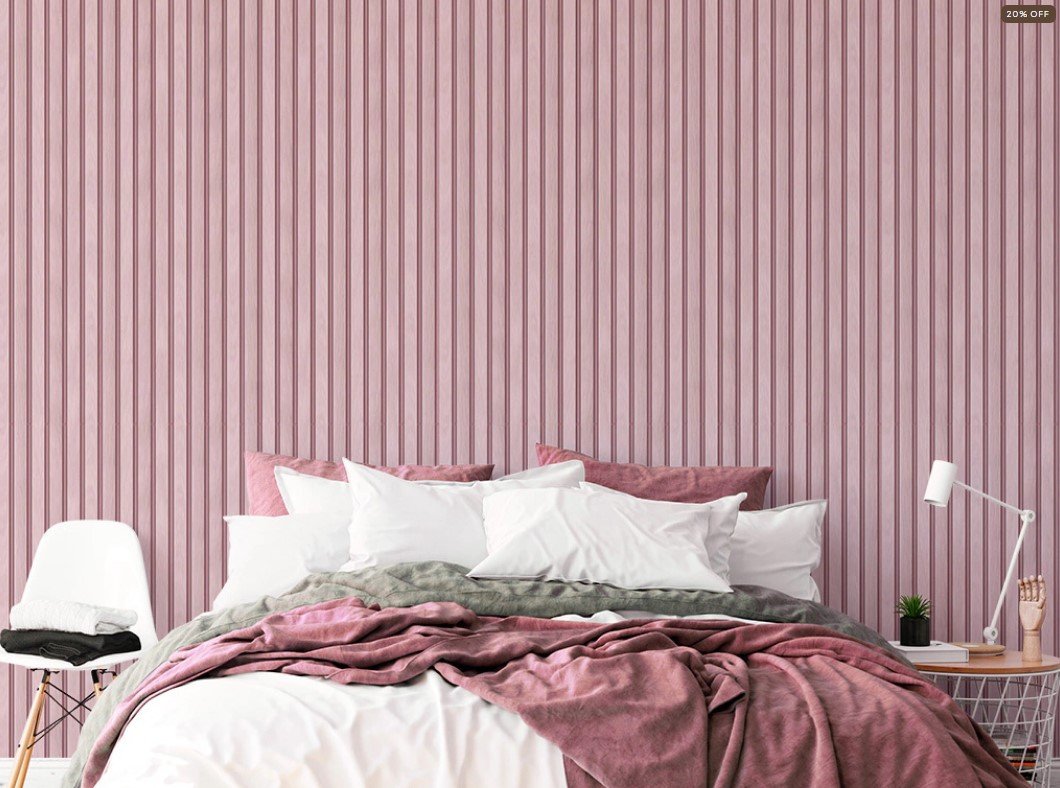 PAPEL DE PAREDE RIPADO ROSA
