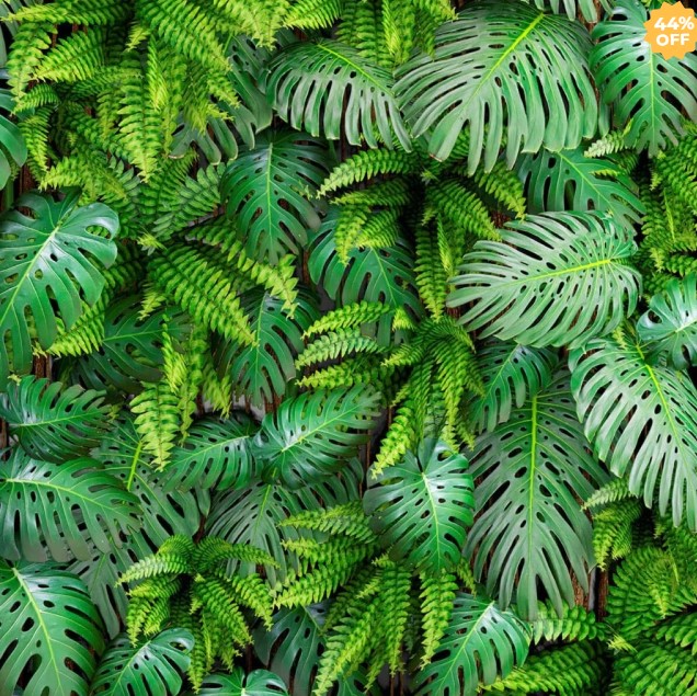 PAPEL PAREDE FOLHAS JARDIM VERTICAL
