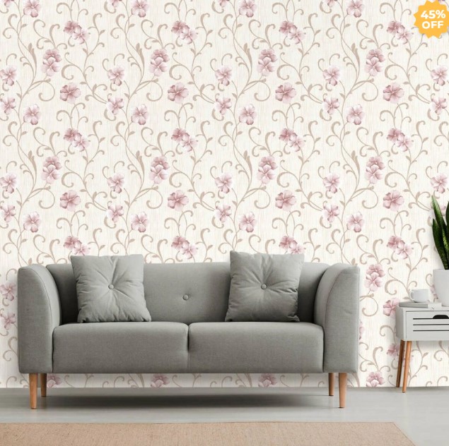 PAPEL DE PAREDE FLORES ROSAS FLORAL