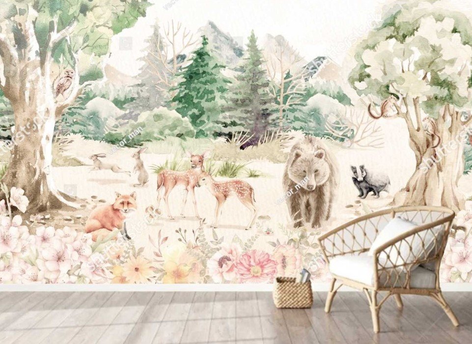 PAPEL DE PAREDE ANIMAIS NA FLORESTA