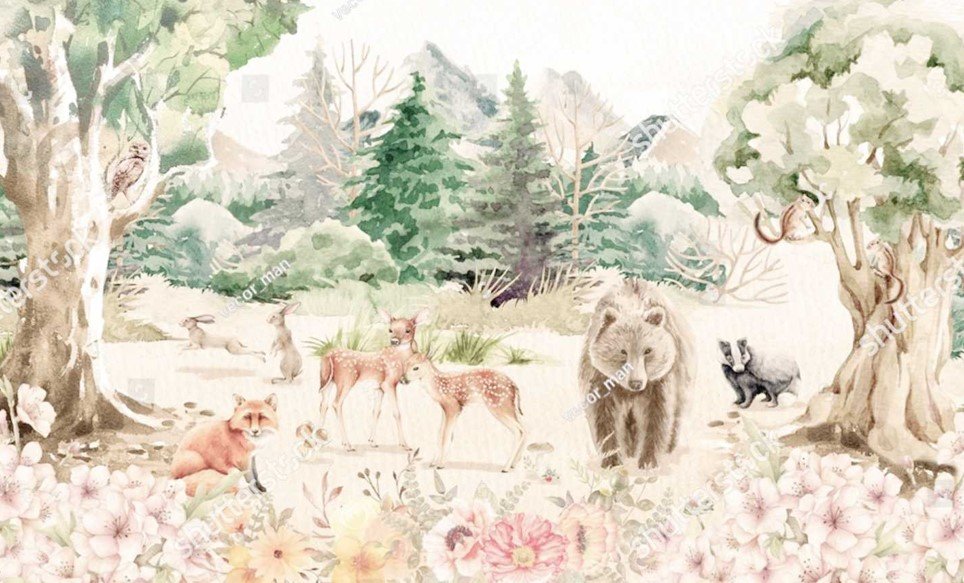PAPEL DE PAREDE ANIMAIS NA FLORESTA