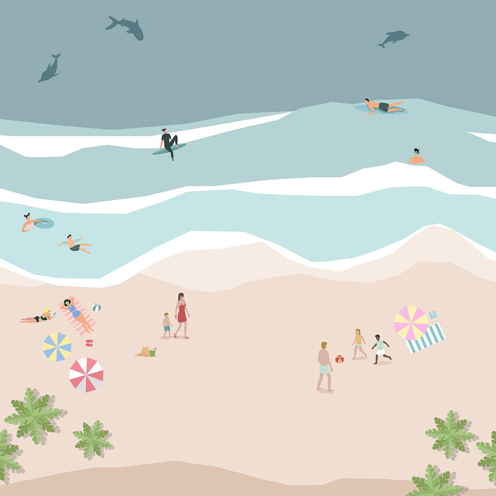 PAPEL DE PAREDE PRAIA SURF