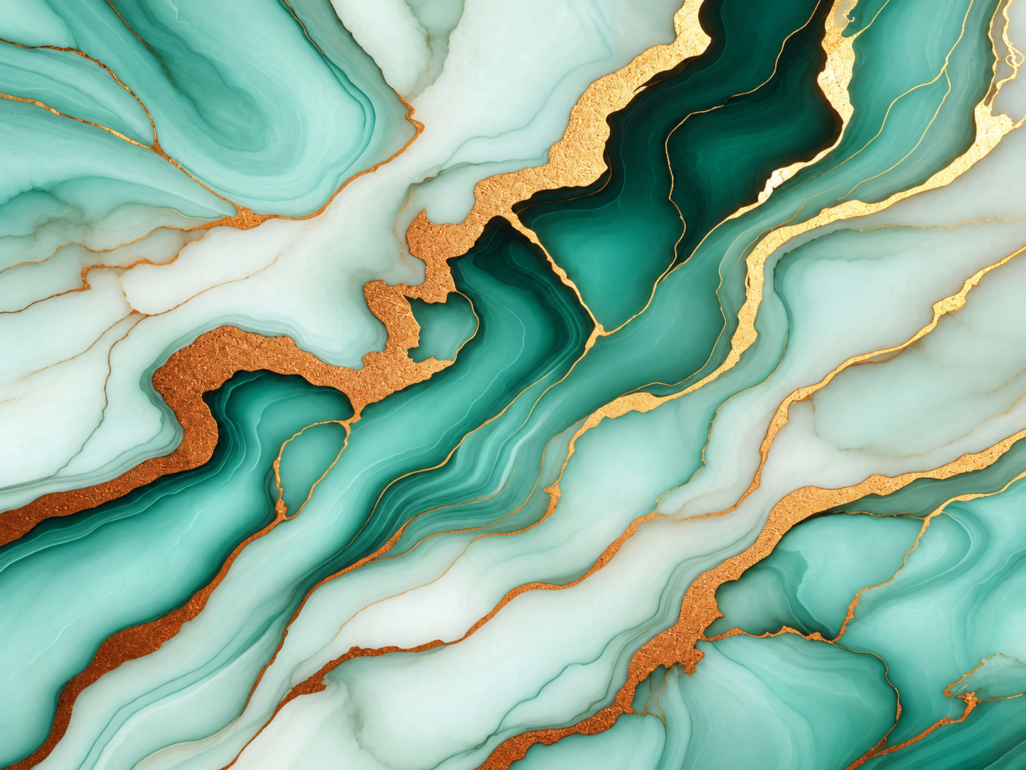 PAPEL DE PAREDE MARMORE VERDE COM DOURADO