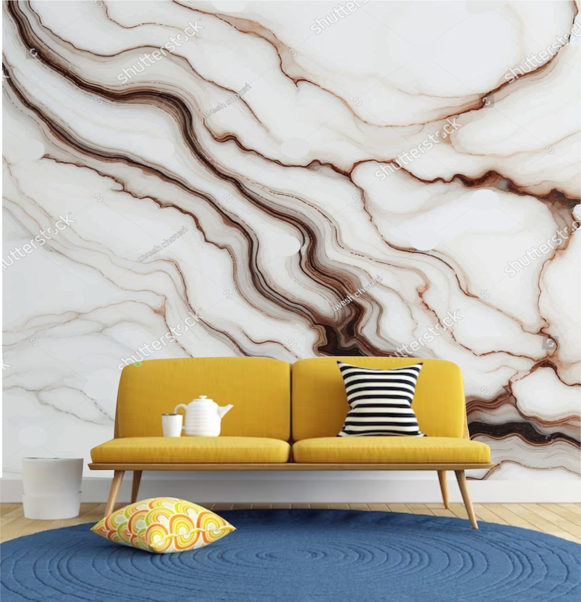 PAPEL DE PAREDE LAVAVEL EFEITO MARMORE CONCRETO