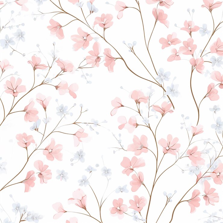 PAPEL DE PAREDE FLORES ROSAS AQUARELA FLORAL ROSA