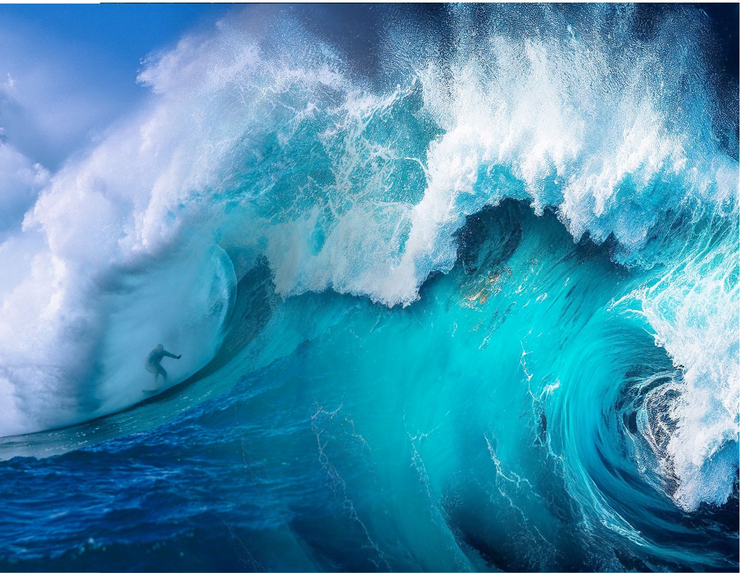 PAPEL DE PAREDE ONDA MAR SURF TUBO