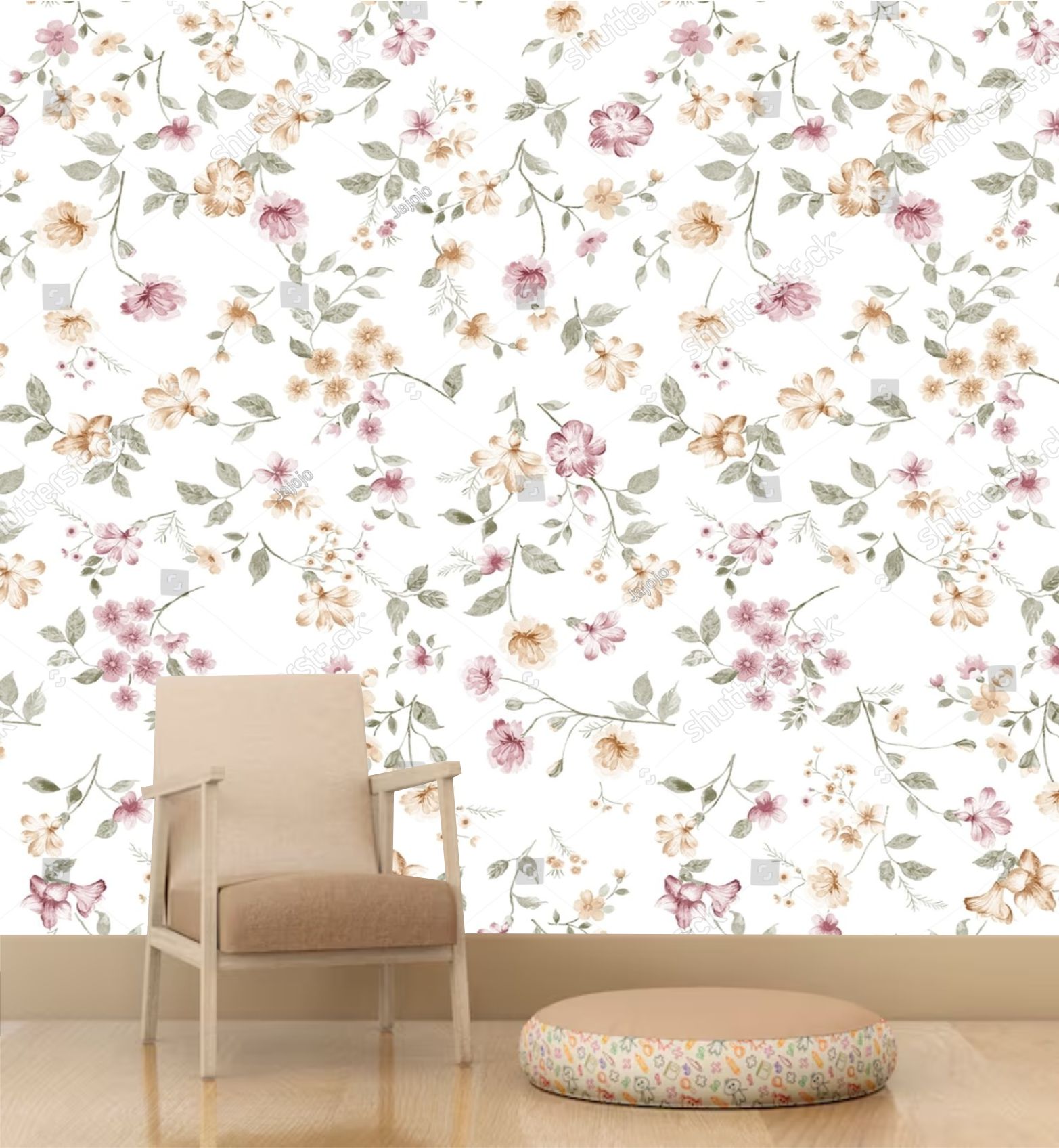 PAPEL DE PAREDE COM FLORES E ROSAS FLORAL
