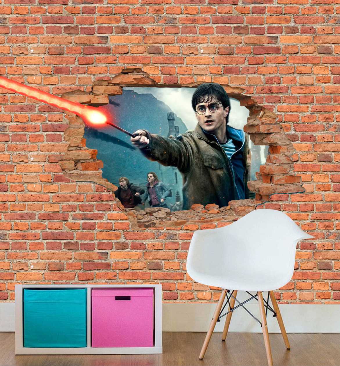 PAPEL DE PAREDE harry potter PAREDE TIJOLO