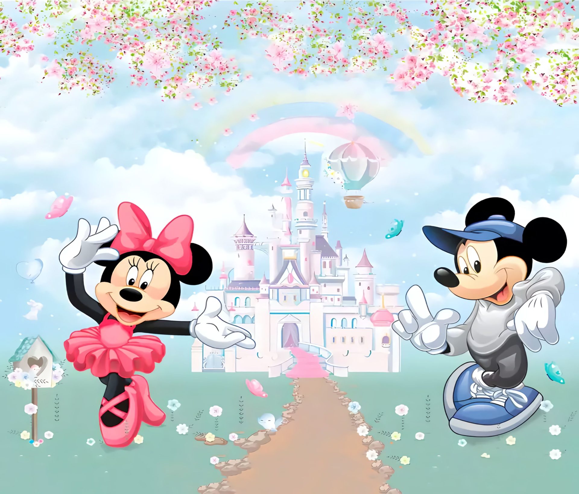 PAPEL DE PAREDE MICKEY COM MINEI
