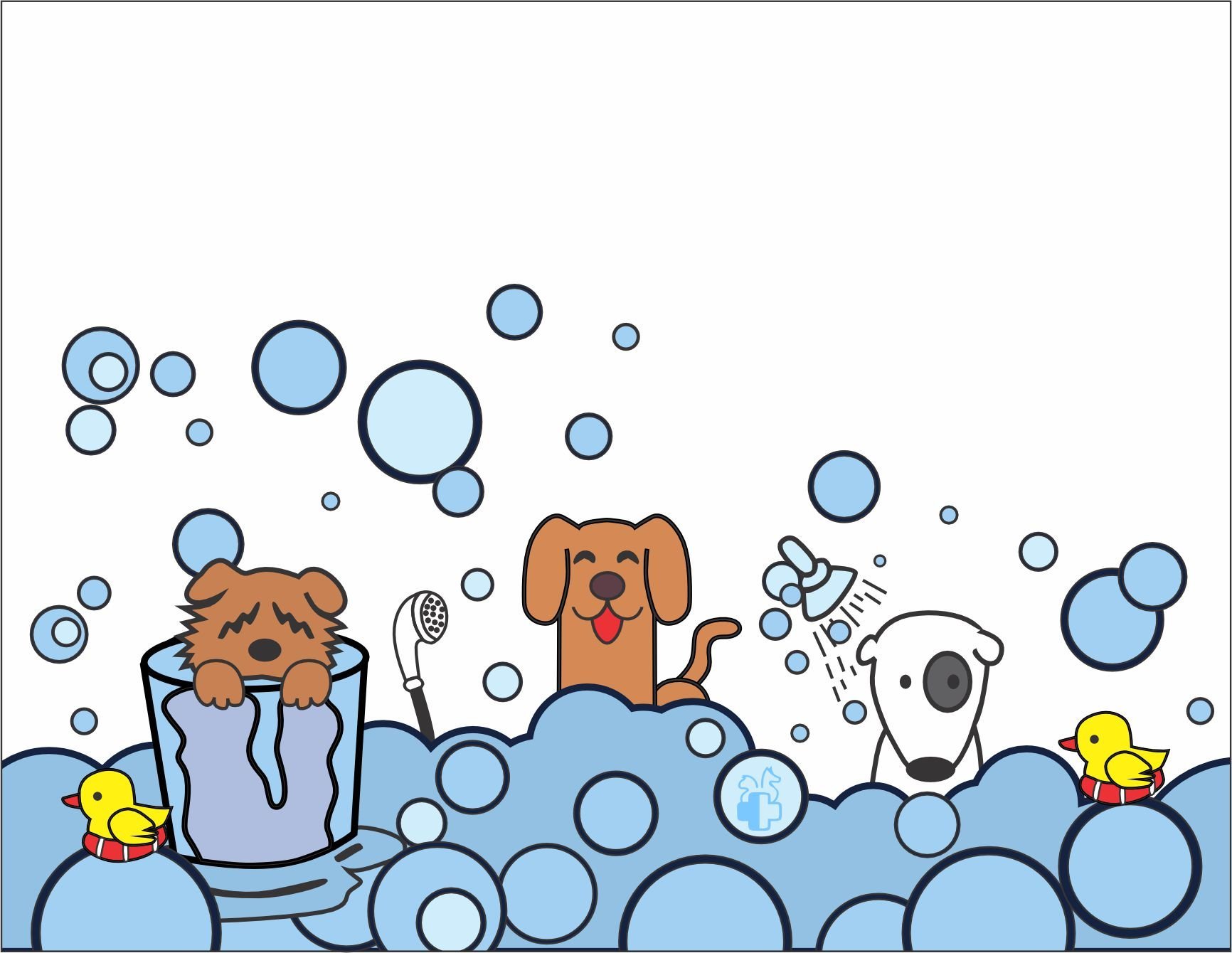 PAPEL DE PAREDE BANHO E TOSA PET SHOP
