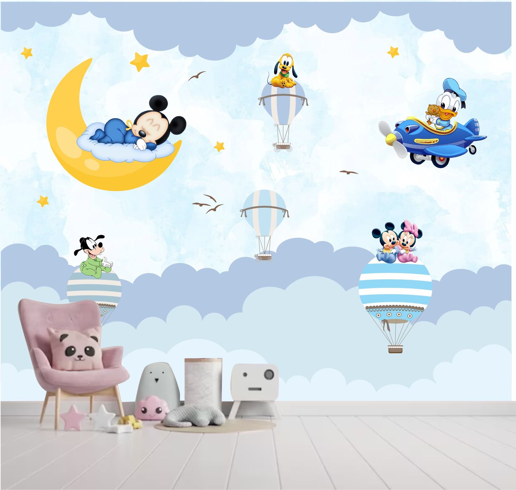 PAPEL PAREDE mickey baby