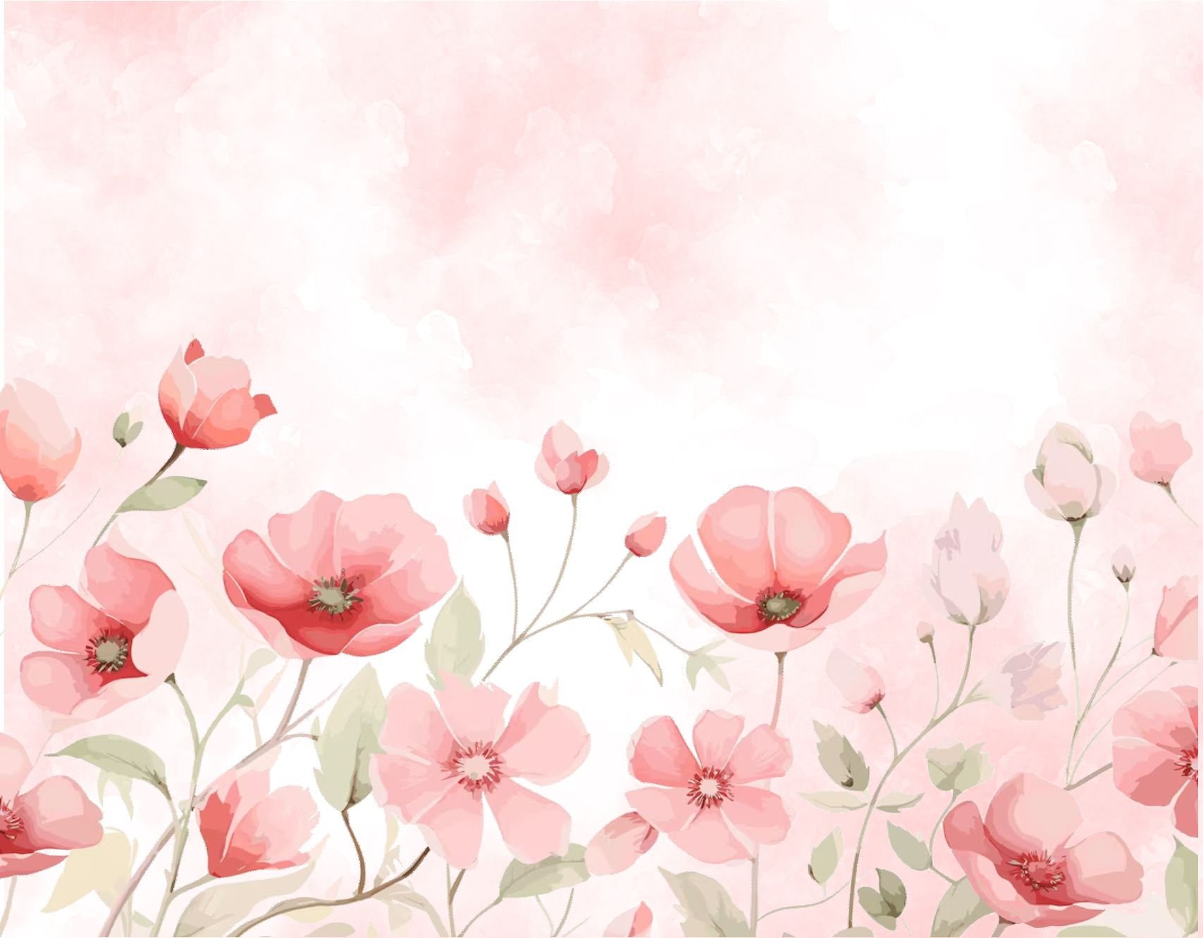 PAPEL PAREDE JARDIM DE ROSAS COM BORBOLETAS
