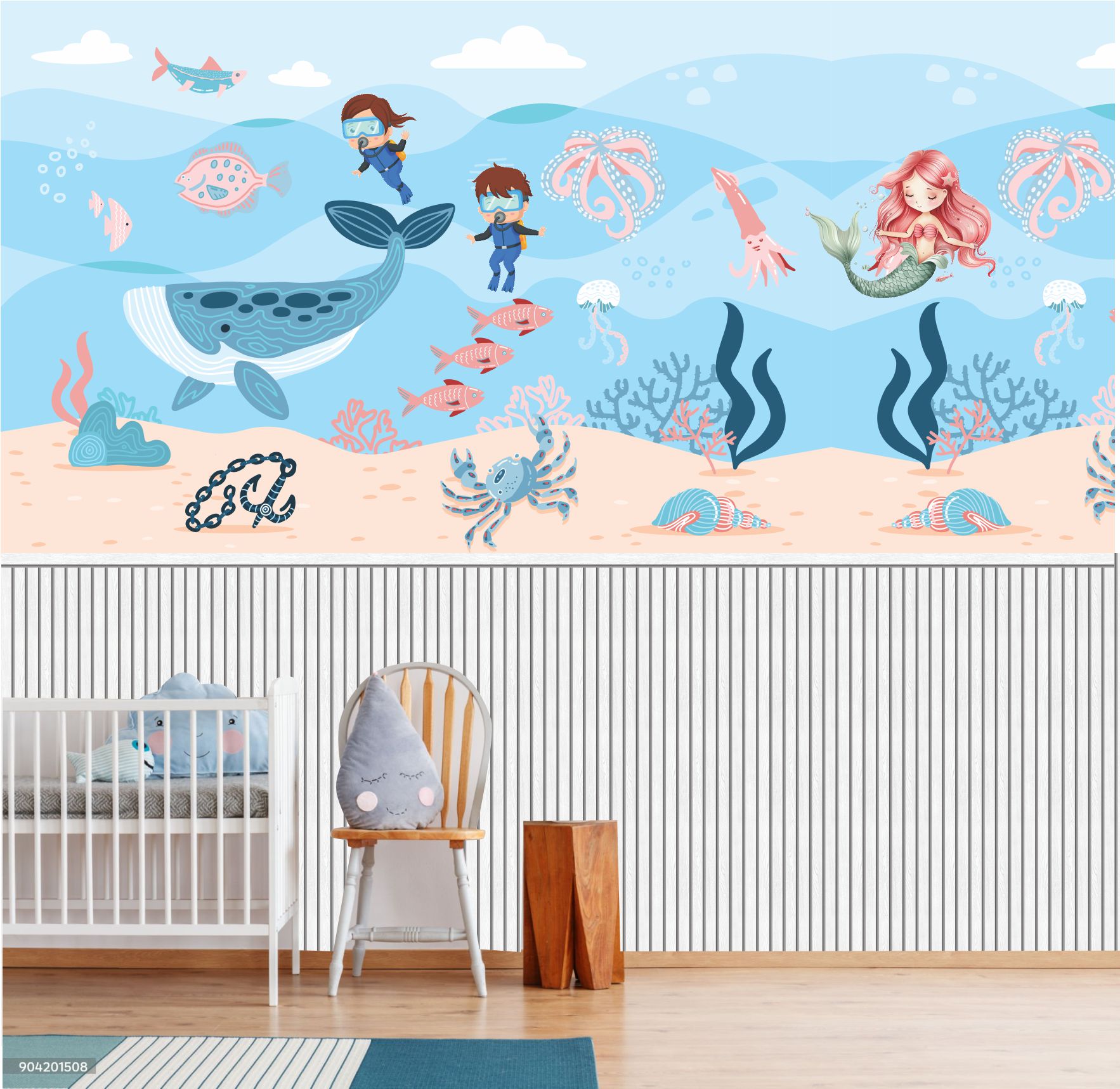 PAPEL DE PAREDE FUNDO DO MAR COM IRMÃOS MERGULHADORES