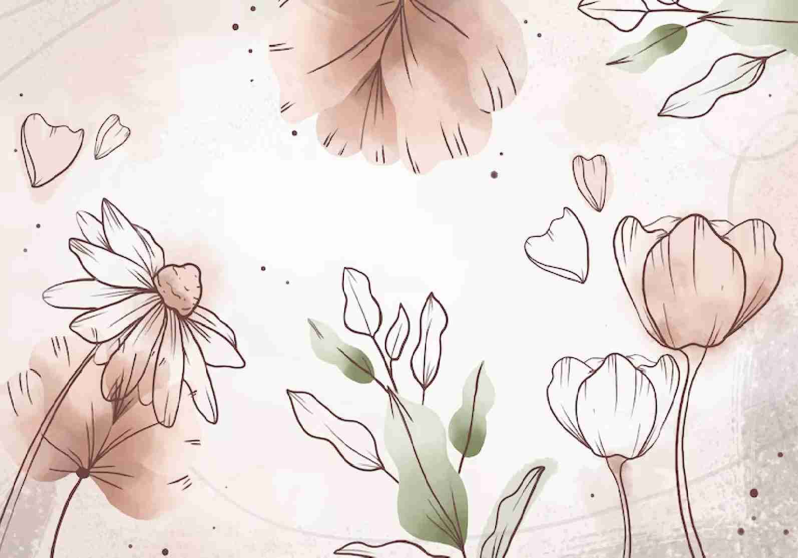 PAPEL PAREDE FLORES GIRASSOL AQUARELA