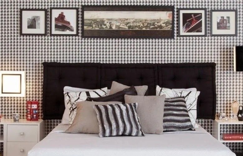 PAPEL PAREDE Xadrez pied de poule - TODAS AS CORES