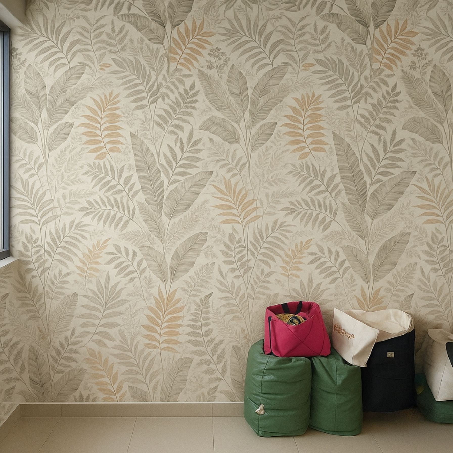 PAPEL DE PAREDE FLORES FLORAL ARABESCO
