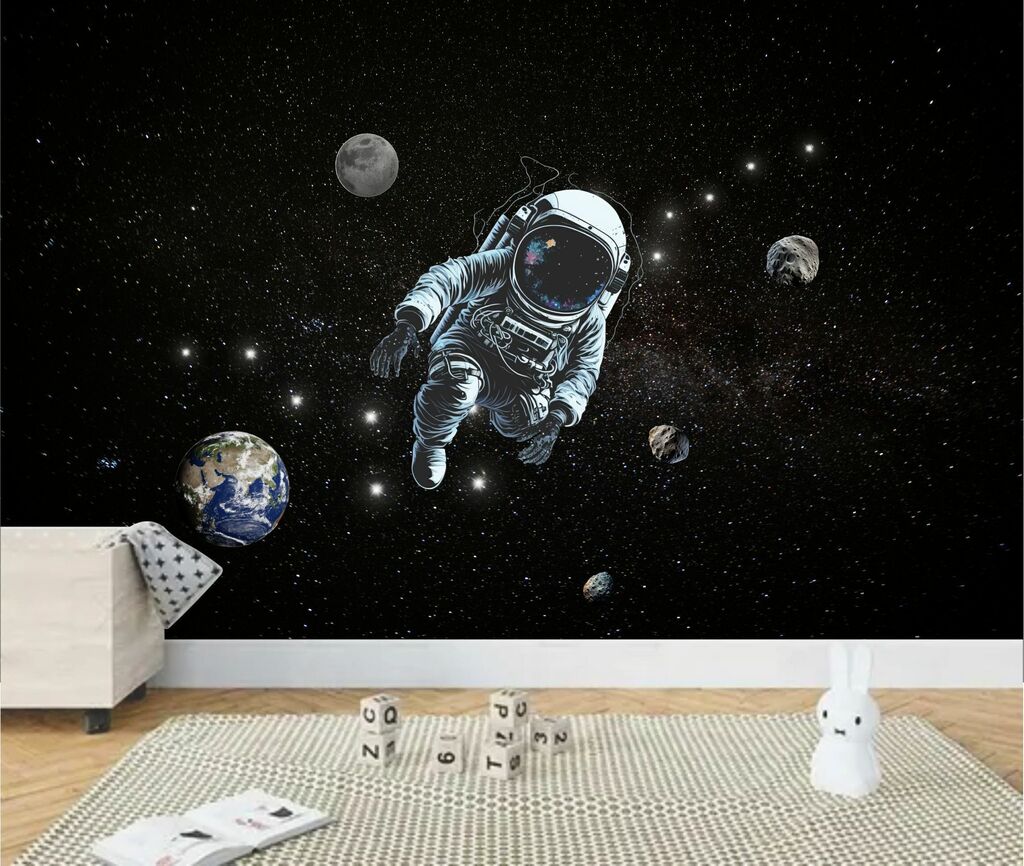 PAPEL DE PAREDE ASTRONAUTA NO ESPAÇO