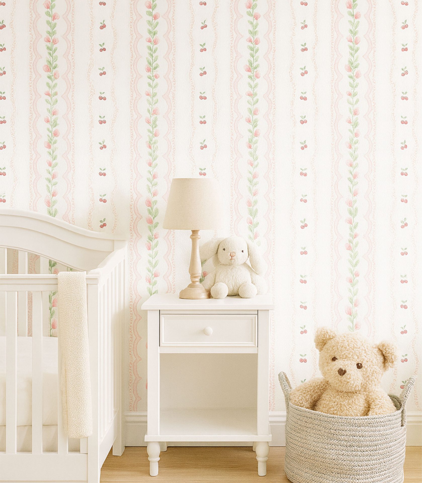 PAPEL DE PAREDE Cherry Dreams ROSA FLORES