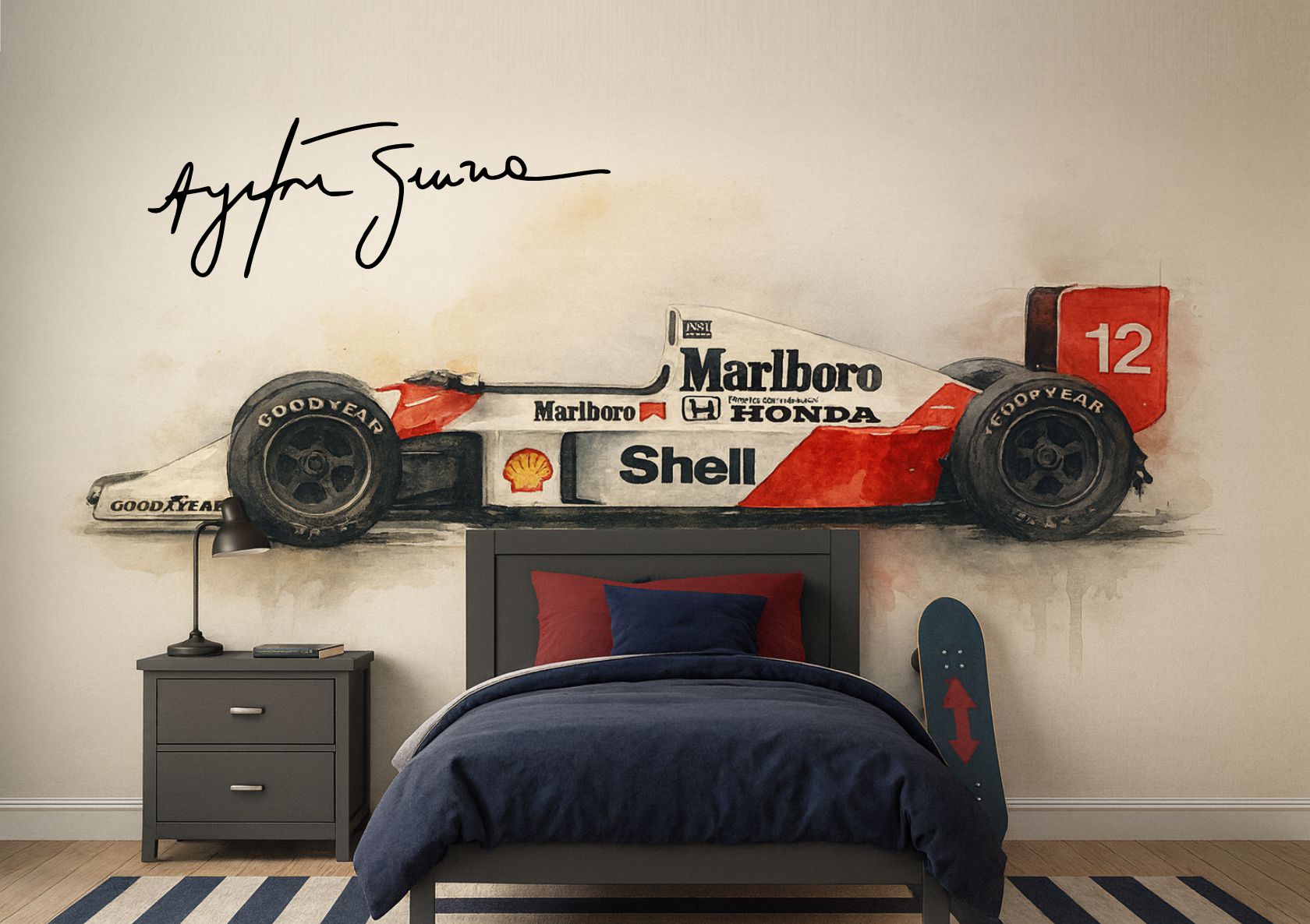 PAPEL DE PAREDE CARRO AYRTON SENNA mclaren f1