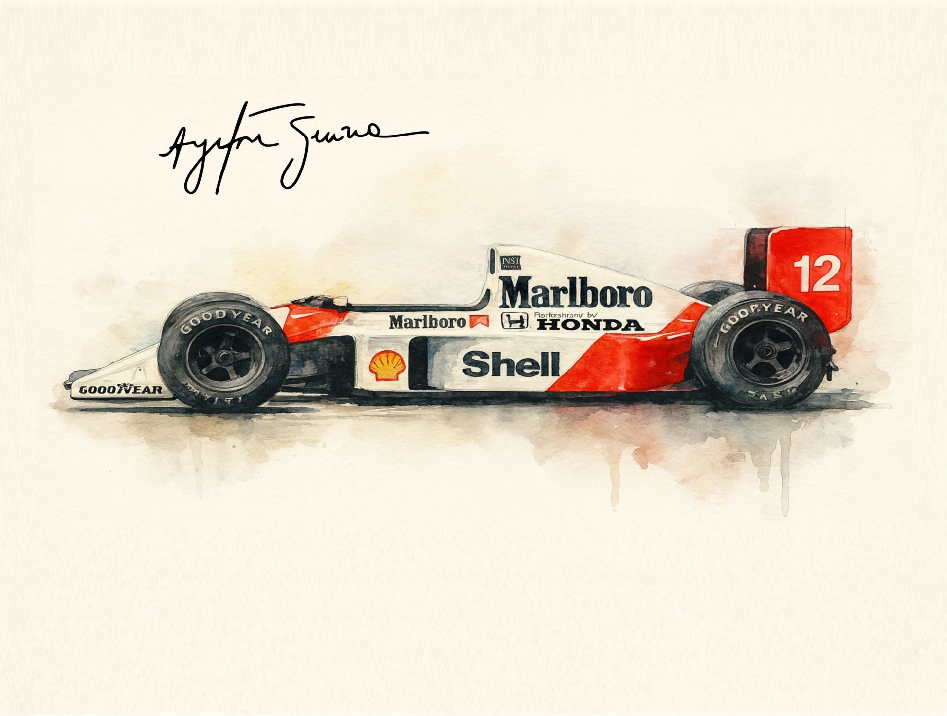 PAPEL DE PAREDE CARRO AYRTON SENNA mclaren f1